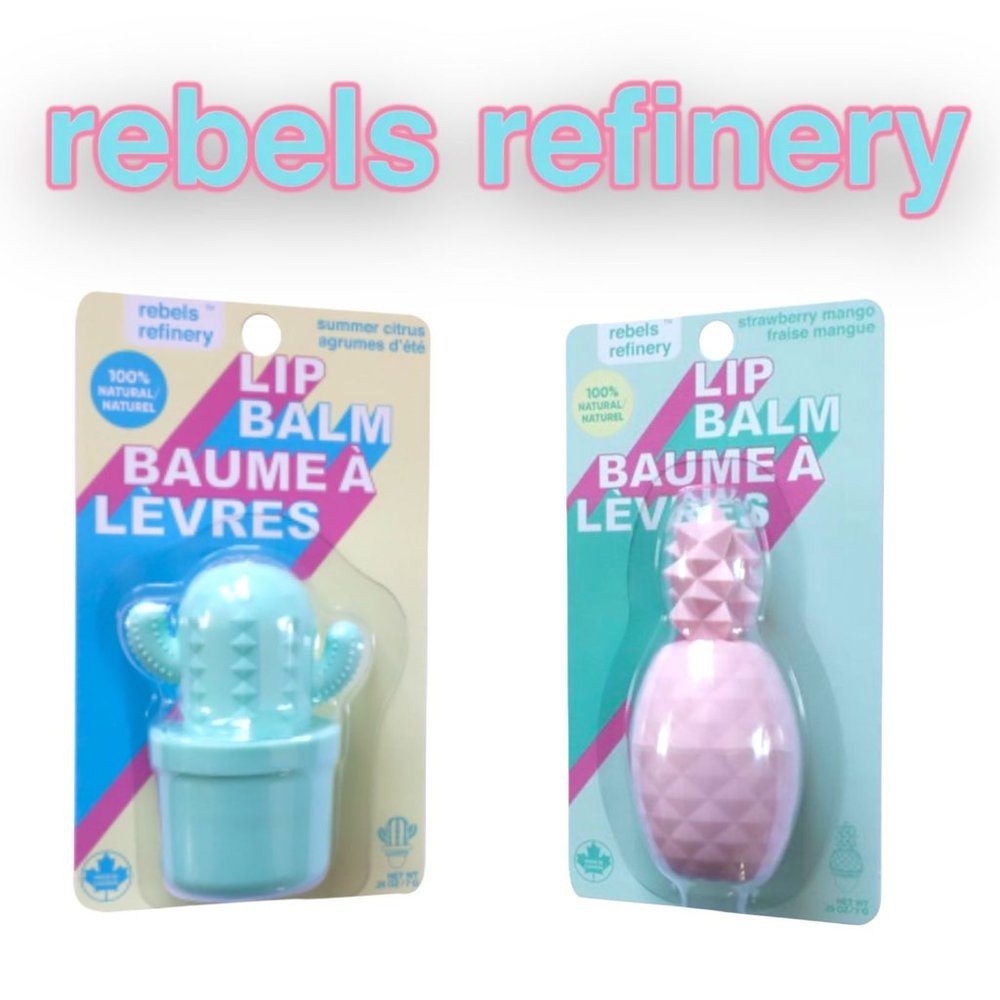 Rebels Refinery Geometric Pineapple & Cactus Lip Balm
